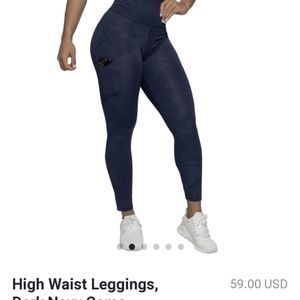 Navy blue camo leggings